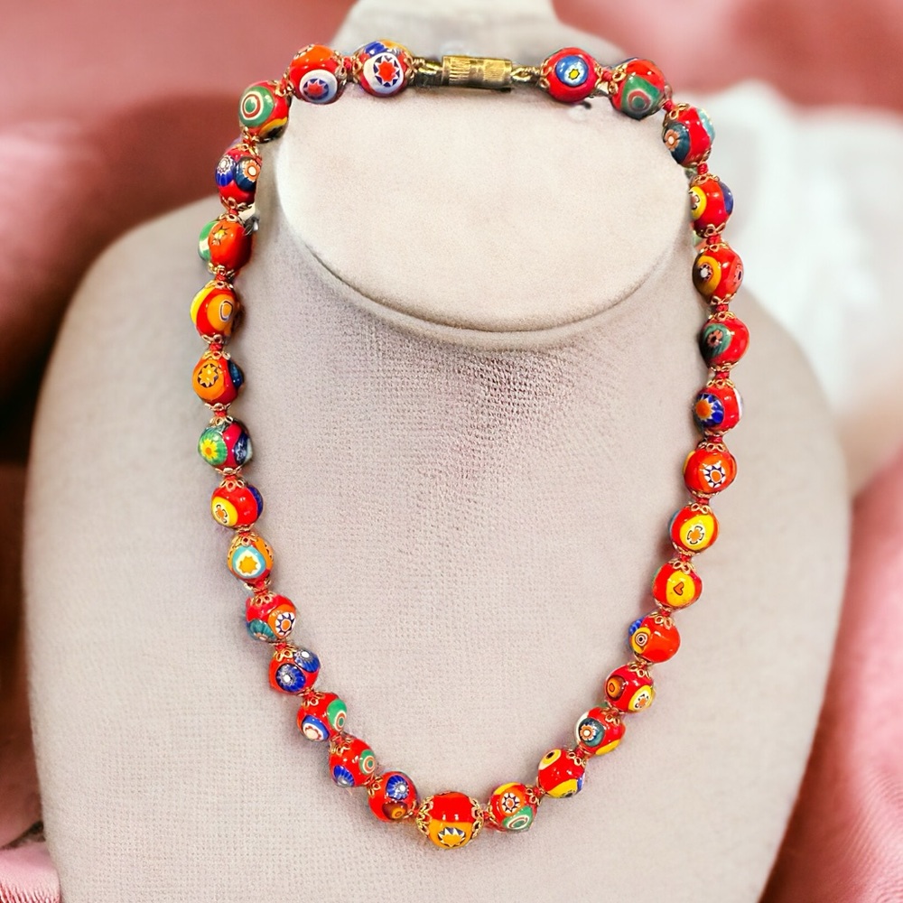 Vintage Murano glass beads necklace